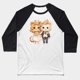 Lion Couple Gets Married Baseball T-Shirt